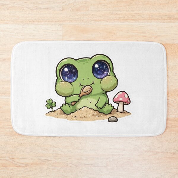 Item preview, I Eat Sand - Funny Kawaii Frog Eating Sand with Galaxy Eyes designed and sold by Neurospicy Trolls.