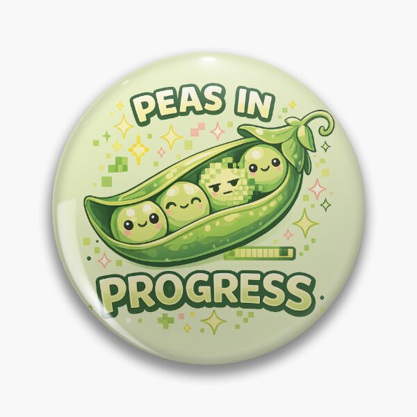 Item preview, Peas in Progress - Cute Pixel Gamer Pea Pod designed and sold by Human Error Goods.