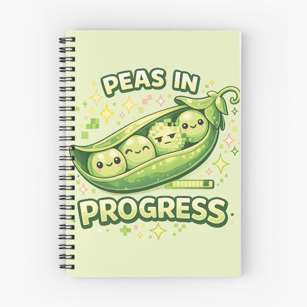 Item preview, Peas in Progress - Cute Pixel Gamer Pea Pod designed and sold by Human Error Goods.