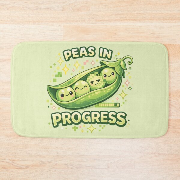 Item preview, Peas in Progress - Cute Pixel Gamer Pea Pod designed and sold by Human Error Goods.