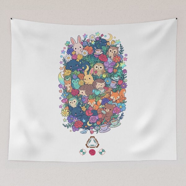 Item preview, Chibi Woodland Garden Party: Bunnies, Owls & Foxes designed and sold by Whimsy Trail Co.