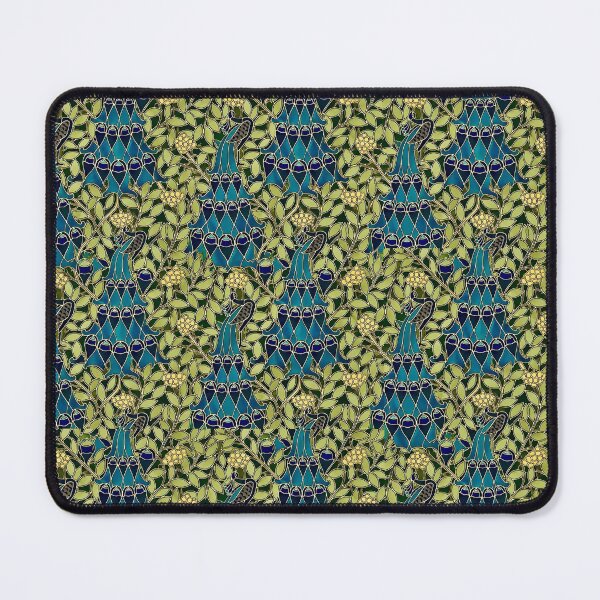 Item preview, Art Nouveau Peacock Seamless Pattern | Vintage Botanical Wallpaper Design | Elegant Blue & Gold Ornamental Illustration designed and sold by EmiliaBassano.