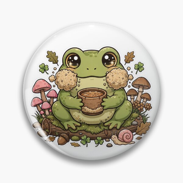 Artikelvorschau, Ich esse Sand – Ein pummeliger Cottagecore-Frosch isst Sand mit Pilzen entworfen und verkauft von Neurospicy Trolls.