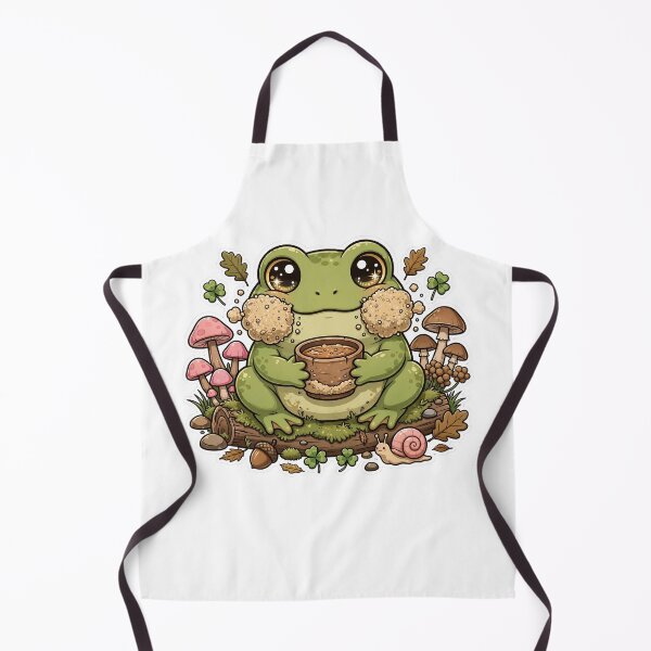 Item preview, I Eat Sand - Chubby Cottagecore Frog Eating Sand with Mushrooms designed and sold by Neurospicy Trolls.