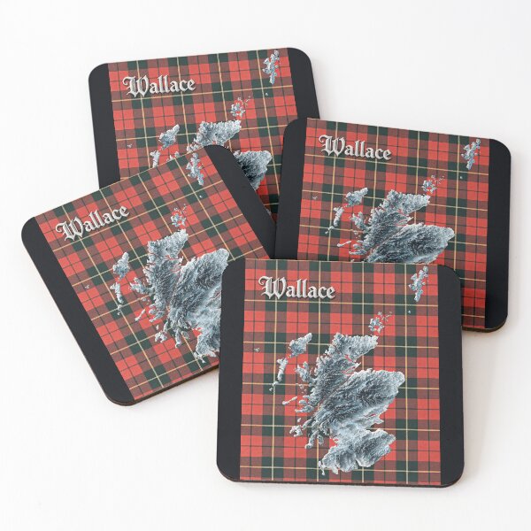 Item preview, Scotland Map and Clan Wallace Tartan designed and sold by davidelder.