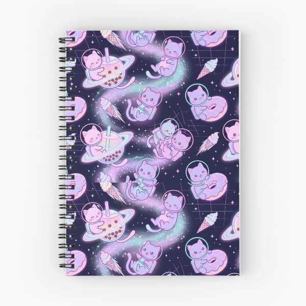 Item preview, Kawaii Pastel Neon Space Cat Dessert Pattern designed and sold by Thai Vibe Studio.
