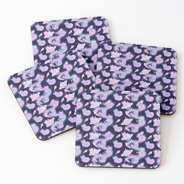 Item preview, Kawaii Pastel Neon Space Cat Dessert Pattern designed and sold by Thai Vibe Studio.