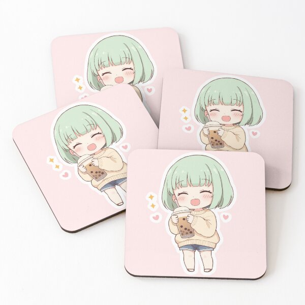 Item preview, Cute Chibi Bubble Tea Lover PNG Sticker | Kawaii Anime Boba Aesthetic | Japanese Pastel Vinyl Decal for Laptop, Phone & Notebook designed and sold by Stylestickers55.