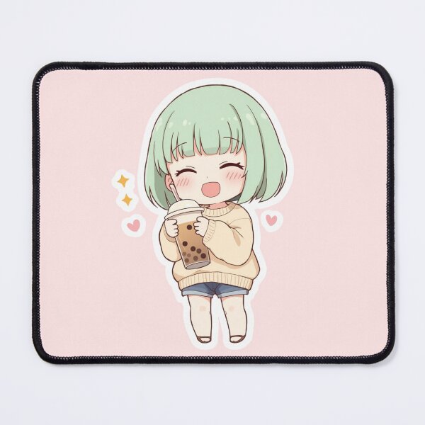 Item preview, Cute Chibi Bubble Tea Lover PNG Sticker | Kawaii Anime Boba Aesthetic | Japanese Pastel Vinyl Decal for Laptop, Phone & Notebook designed and sold by Stylestickers55.