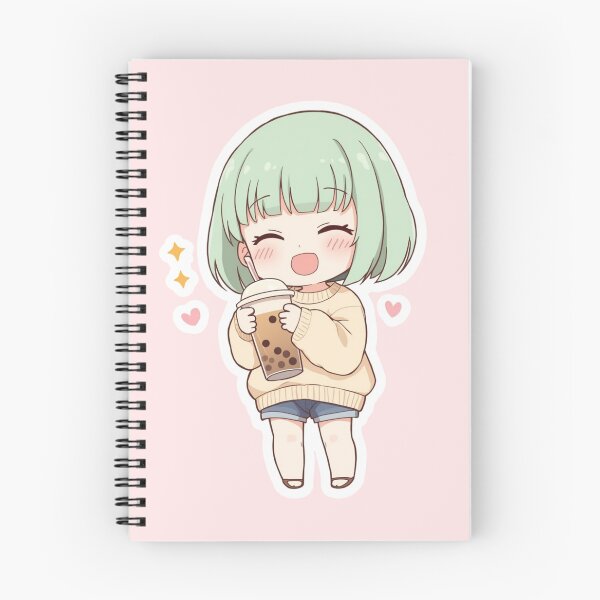 Item preview, Cute Chibi Bubble Tea Lover PNG Sticker | Kawaii Anime Boba Aesthetic | Japanese Pastel Vinyl Decal for Laptop, Phone & Notebook designed and sold by Stylestickers55.