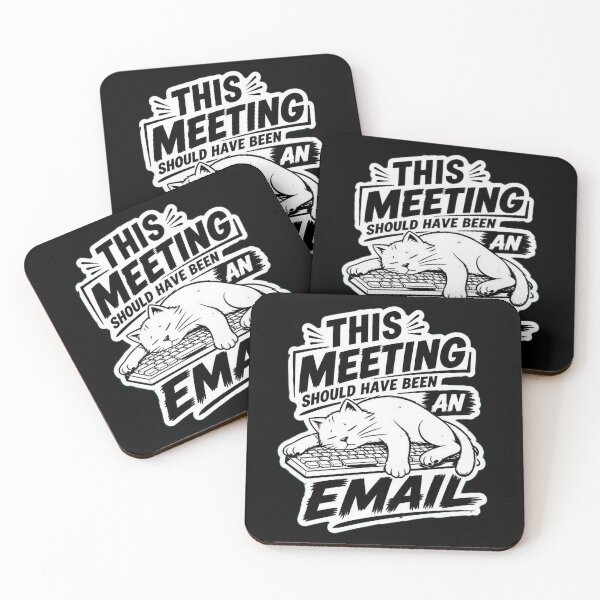 Item preview, This Meeting Should Have Been An Email Cat Sticker designed and sold by Cat Meme Fund.