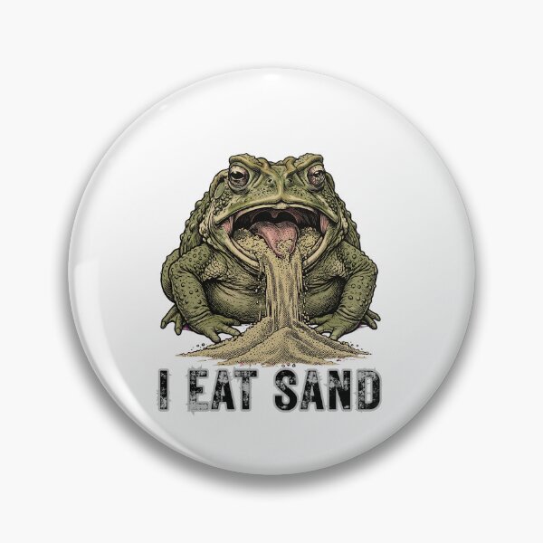 Item preview, I Eat Sand - Creepy Vintage Toad Eating Sand Meme Goblincore designed and sold by Neurospicy Trolls.