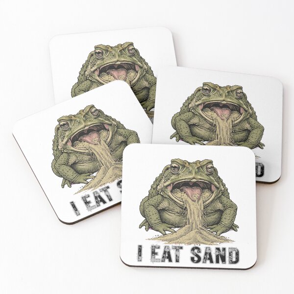 Item preview, I Eat Sand - Creepy Vintage Toad Eating Sand Meme Goblincore designed and sold by Neurospicy Trolls.