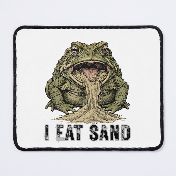 Item preview, I Eat Sand - Creepy Vintage Toad Eating Sand Meme Goblincore designed and sold by Neurospicy Trolls.
