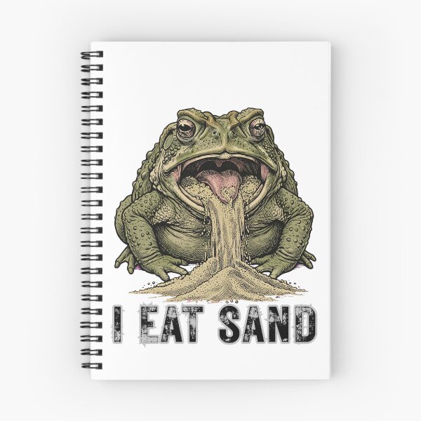 Item preview, I Eat Sand - Creepy Vintage Toad Eating Sand Meme Goblincore designed and sold by Neurospicy Trolls.