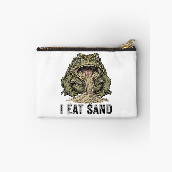 Item preview, I Eat Sand - Creepy Vintage Toad Eating Sand Meme Goblincore designed and sold by Neurospicy Trolls.