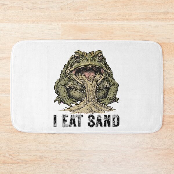 Item preview, I Eat Sand - Creepy Vintage Toad Eating Sand Meme Goblincore designed and sold by Neurospicy Trolls.