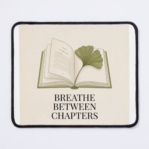 Item preview, Breathe Between Chapters Minimalist Book Lover Design designed and sold by ImagineDraws.