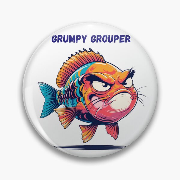 Item preview, Grumpy Grouper – Bad Day Fish Graphic Tee | Funny Relatable Mood Shirt designed and sold by SIGNAL & BLOOM.