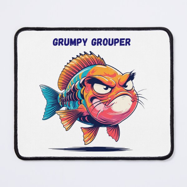Item preview, Grumpy Grouper – Bad Day Fish Graphic Tee | Funny Relatable Mood Shirt designed and sold by SIGNAL & BLOOM.