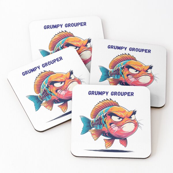 Item preview, Grumpy Grouper – Bad Day Fish Graphic Tee | Funny Relatable Mood Shirt designed and sold by SIGNAL & BLOOM.