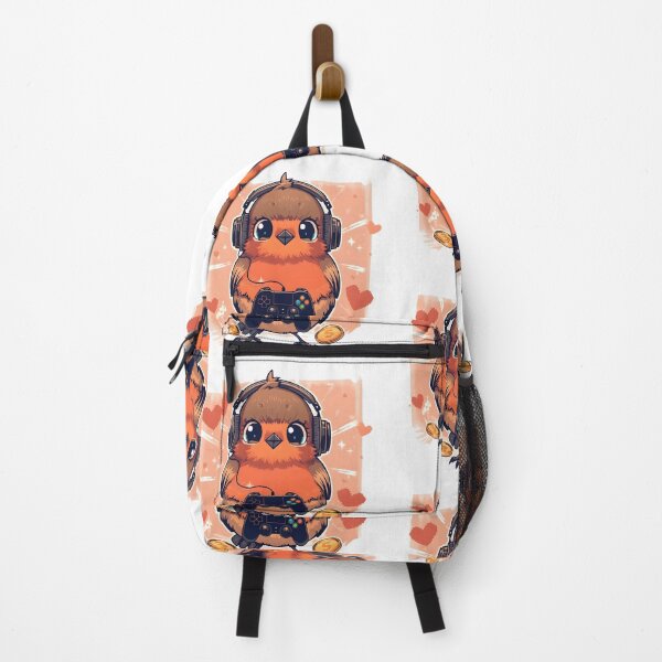 Item preview, Gaming Robin Sticker | Cute Gamer Bird Illustration | Kawaii Robin with Headphones | Cozy Gaming Room Decor designed and sold by dreamz-world.