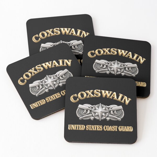 Item preview, USCG - Coxswain w txt - Gold - 3D - Enhanced designed and sold by Military Insignia Products.