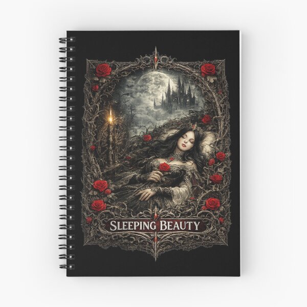 Item preview, Sleeping Beauty T-Shirt | Gothic Moon and Rose Fairytale Art designed and sold by LintonGriffin.