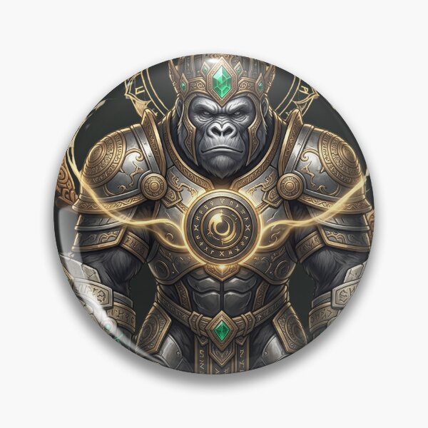 Item preview, Temple Guardian Gorilla | Emerald Stone Protector designed and sold by Origamoart.