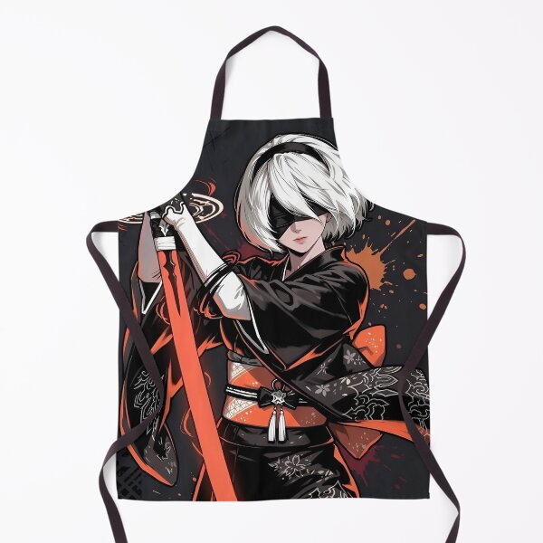 Item preview, Cyber Samurai Warrior – Futuristic Android Girl in Elegant Black Kimono designed and sold by Dyan4.