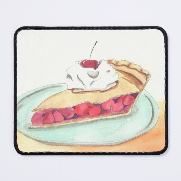 Item preview, Hand Drawn Watercolor Cherry Pie designed and sold by MyCuriousMagpie.