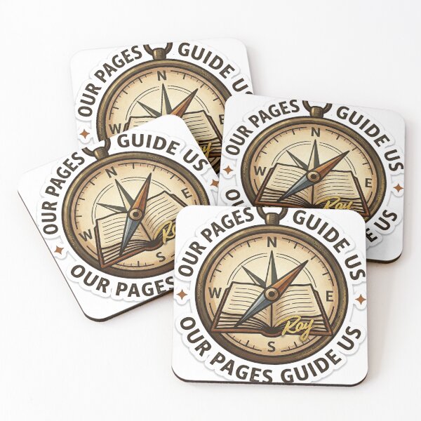 Item preview, Our Pages Guide Us - Compass Book Badge designed and sold by RoyArt0.