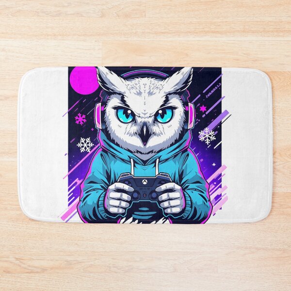 Item preview, Gaming Snowy Owl Sticker | Cute RGB Gamer Owl | Kawaii Winter Gaming Bird | Esports Owl Illustration designed and sold by dreamz-world.