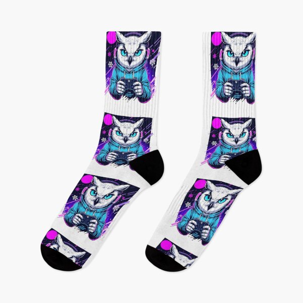 Item preview, Gaming Snowy Owl Sticker | Cute RGB Gamer Owl | Kawaii Winter Gaming Bird | Esports Owl Illustration designed and sold by dreamz-world.