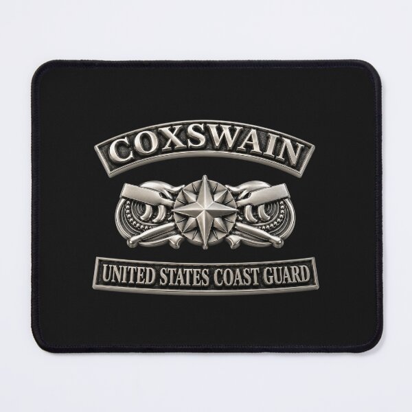 Item preview, USCG - Coxswain w txt - Silver - 3D - Enhanced designed and sold by Military Insignia Products.