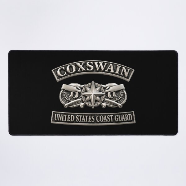 Item preview, USCG - Coxswain w txt - Silver - 3D - Enhanced designed and sold by Military Insignia Products.