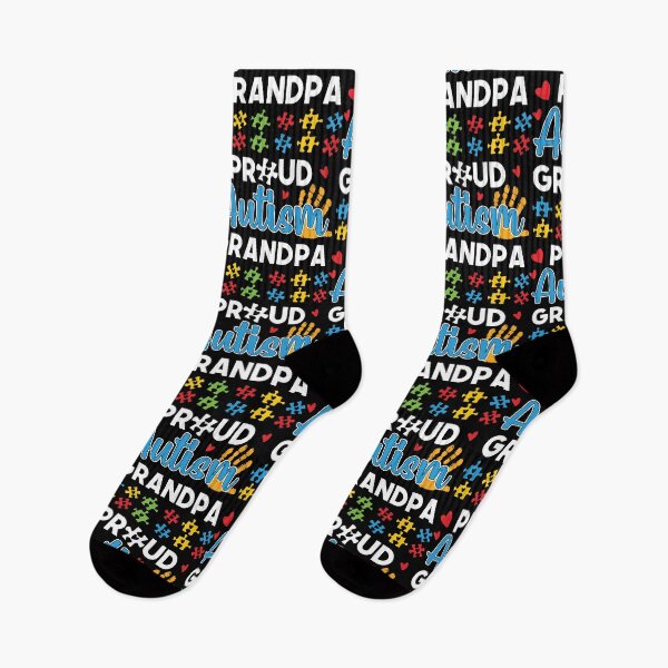 Item preview, Proud Grandpa Autism Awareness Month Matching Family Puzzle designed and sold by MadrigueraSM-.