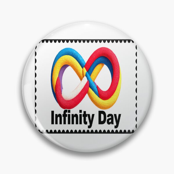 Item preview, Infinity Day 08/08 stamp colorful geometric typographic design designed and sold by SmashingDeals.