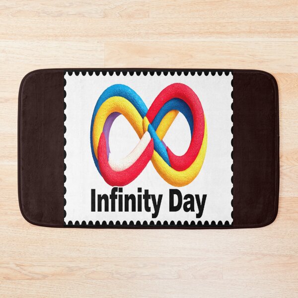 Item preview, Infinity Day 08/08 stamp colorful geometric typographic design designed and sold by SmashingDeals.