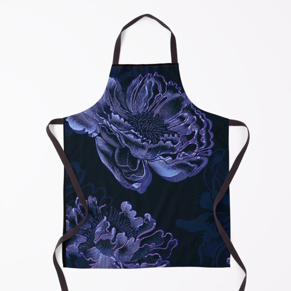 Item preview, Dark Indigo Peony Art | Japanese Botanical Aesthetic | Gothic Floral Print designed and sold by BatNature.