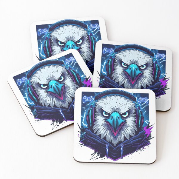 Item preview, Gaming Eagle Sticker | Fierce Esports Eagle | RGB Gamer Bird | Cyberpunk Eagle Head | Neon Gaming Mascot designed and sold by dreamz-world.