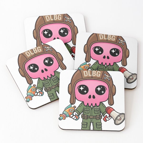 Item preview, DLBG Pink Skull With Megaphone & Toy Gun designed and sold by DLBG-STORE.