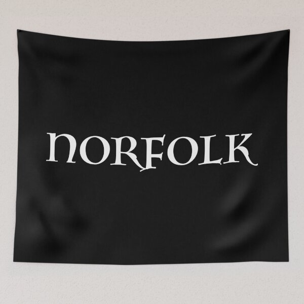 Item preview, Norfolk old medieval style text (White) designed and sold by STUDIO-72.