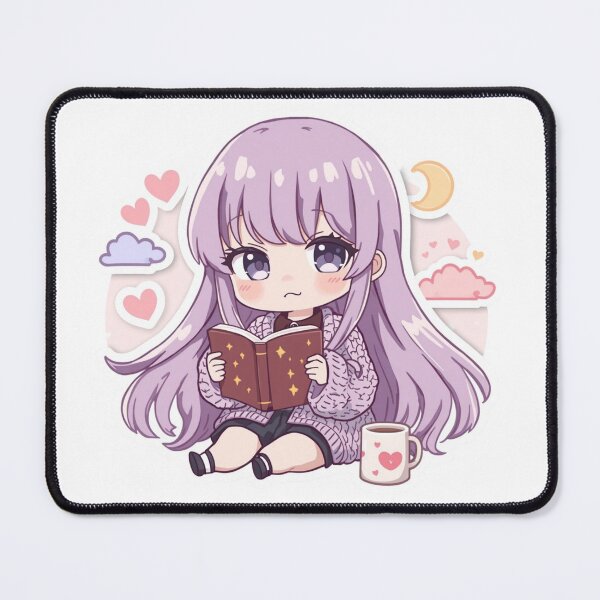 Item preview, Cozy Reader Chibi Sticker PNG | Cute Anime Book Lover Girl | Kawaii Reading Aesthetic | Cozy Bookworm Vinyl Decal | Journal, Laptop & Kindle Sticker designed and sold by Stylestickers55.