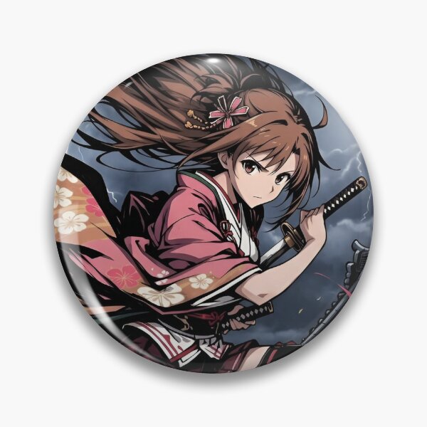 Item preview, Asuna | Moonlit Sakura Samurai Girl – Japanese Anime Warrior Aesthetic | Storm Katana Art designed and sold by Dyan4.