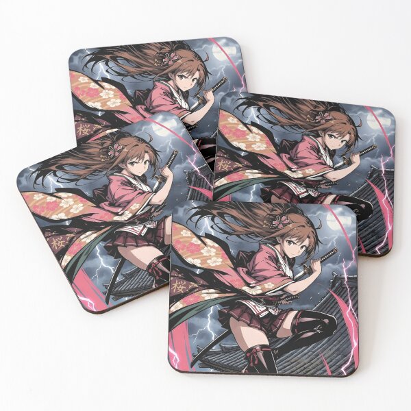 Item preview, Asuna | Moonlit Sakura Samurai Girl – Japanese Anime Warrior Aesthetic | Storm Katana Art designed and sold by Dyan4.