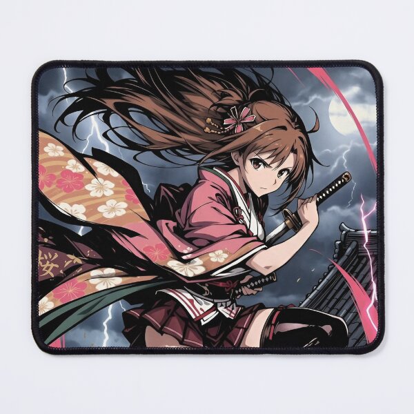 Item preview, Asuna | Moonlit Sakura Samurai Girl – Japanese Anime Warrior Aesthetic | Storm Katana Art designed and sold by Dyan4.