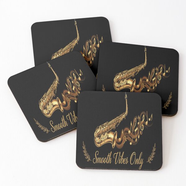 Item preview, Smooth Vibes Only – Golden Saxophone Jazz Design designed and sold by Midnight Veil Designs.