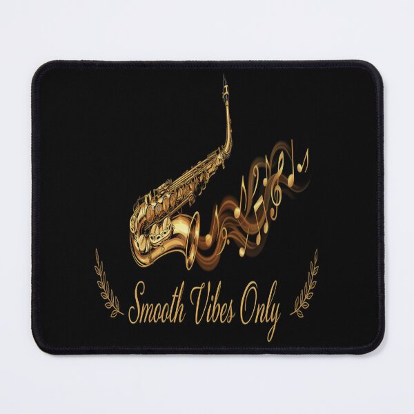 Item preview, Smooth Vibes Only – Golden Saxophone Jazz Design designed and sold by Midnight Veil Designs.