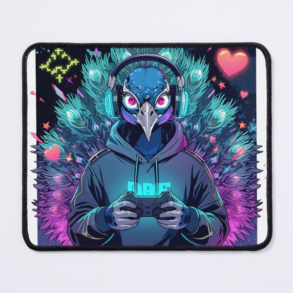 Item preview, Gaming Peacock Hoodie Design | RGB Peacock Gamer | Neon Esports Bird | Cyberpunk Gaming Mascot | Anime Peacock Sticker designed and sold by dreamz-world.